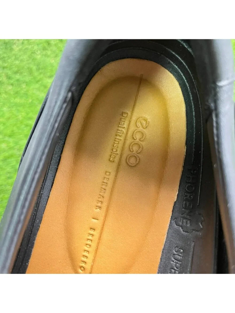 Ecco Metropole London Mens Size 12 Black Classic Leather Slip On Dress Shoes
